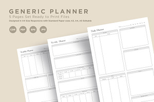 Generic Planning Pages Set V-15