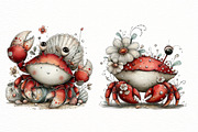 Whimsical Summer Crab Clipart, an Illustration by Designworld (Thumbnail 6 of 6)