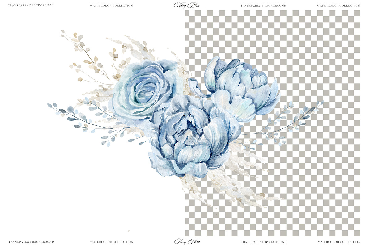 Airy Blue Watercolor Collection, an Object Graphic by Kaleriia (Photo 12 of 13)