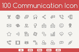 100 Communication Icons