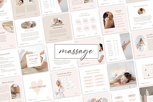 Canva Massage Therapist templates