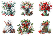 Christmas Flowers in Jar Clipart, an Illustration by DreamArtGraphic (Thumbnail 3 of 5)