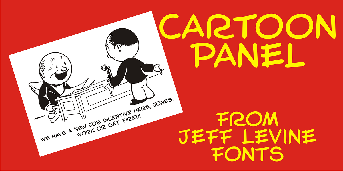Cartoon Panel JNL, a Handwritten Font by Jeff Levine Fonts