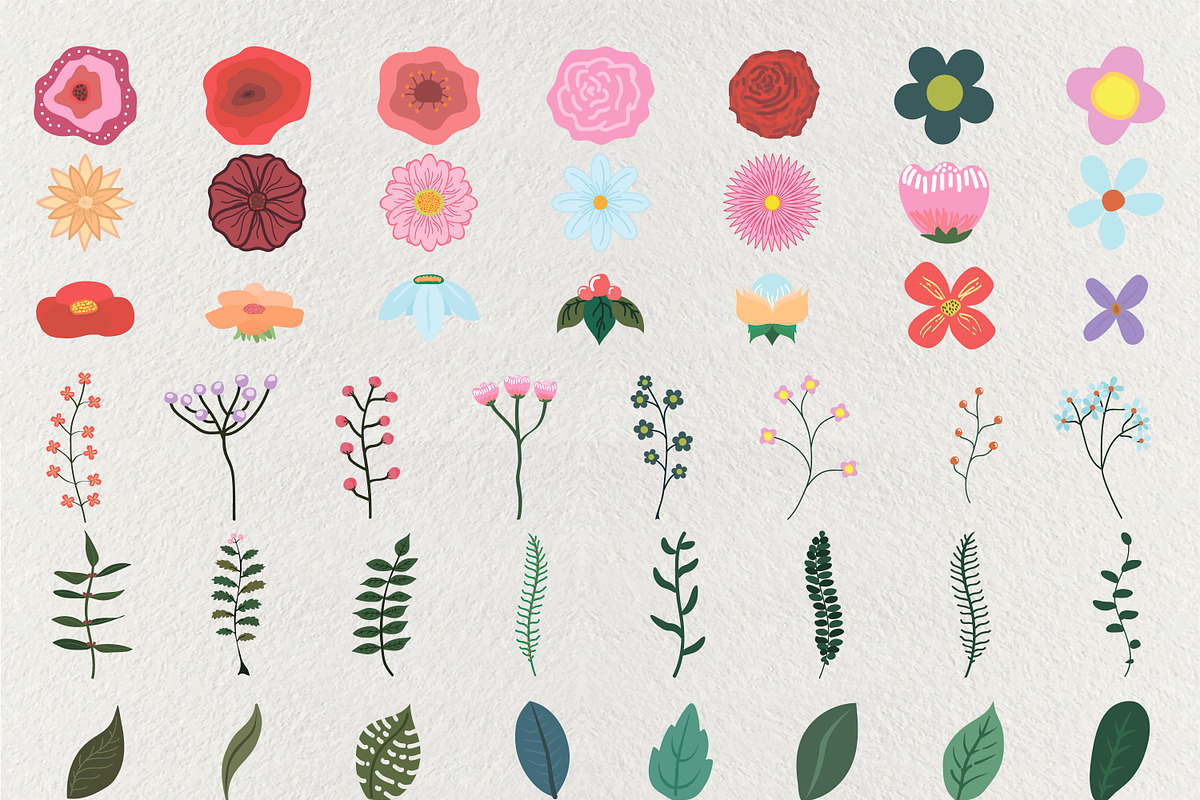 Summer Flowers Set, an Illustration by GraphicHouse (Photo 3 of 4)