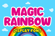 Magic Rainbow, a Handwritten Font by Fourteen Letter (Thumbnail 1 of 8)