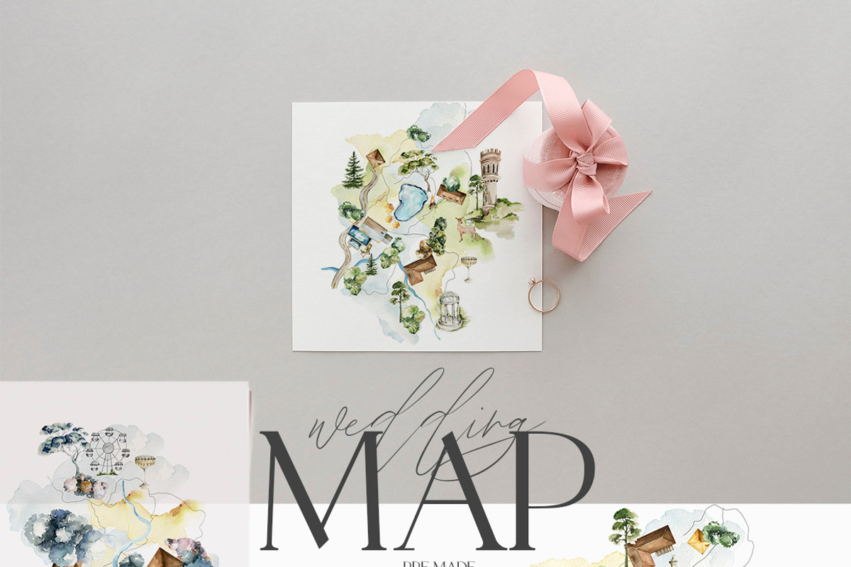Map creator Wedding City street, a Decorative Illustration by 60secondsArt (Photo 6 of 15)