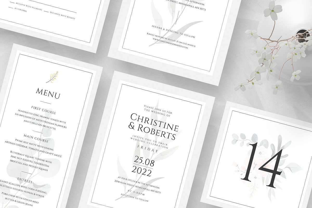 Minimalist Wedding Invitation Set, an Invitation Template by Theme Weavers (Photo 1 of 5)