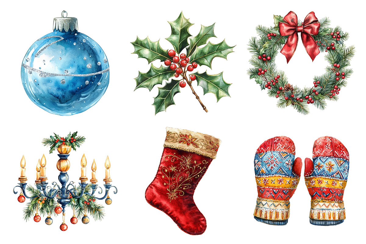 Beautiful Christmas Clipart, an Illustration by Daily.Designs (Photo 3 of 4)