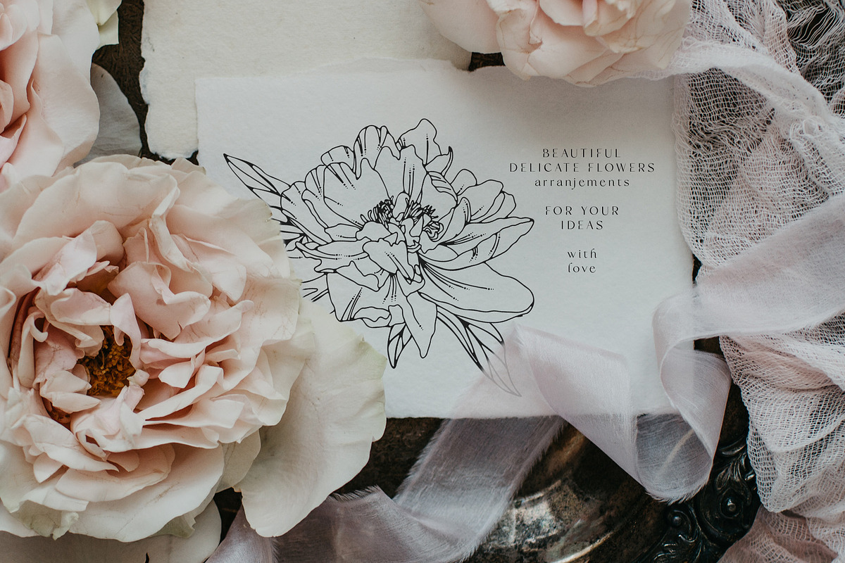 BUNDLE. Line art floral set, an Object Graphic by Vera●Suleimanova (Photo 5 of 13)