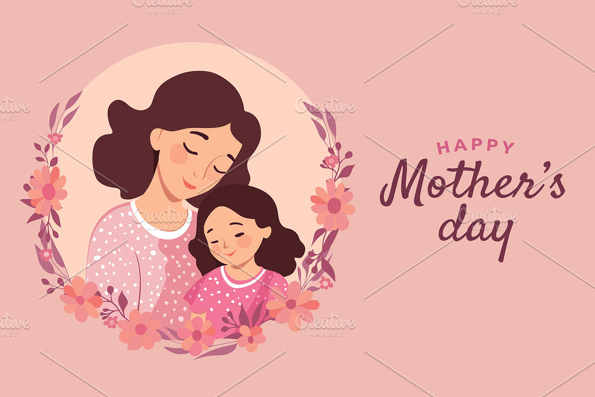 Mother's Day Illustration Card, a Card Template by Mint Pixels (Photo 2 of 3)