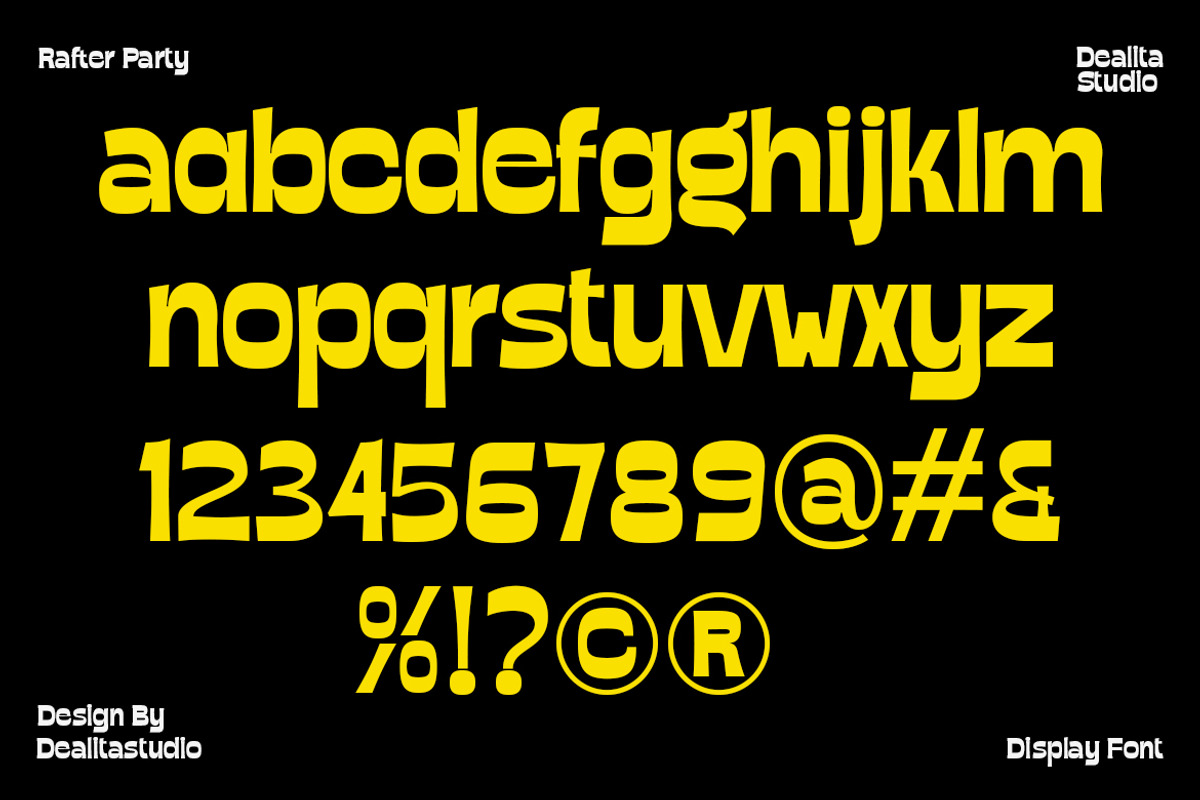 Rafter Party - Bold Ink Trap Display, a Sans Serif Font by dealitastudio (Photo 8 of 11)