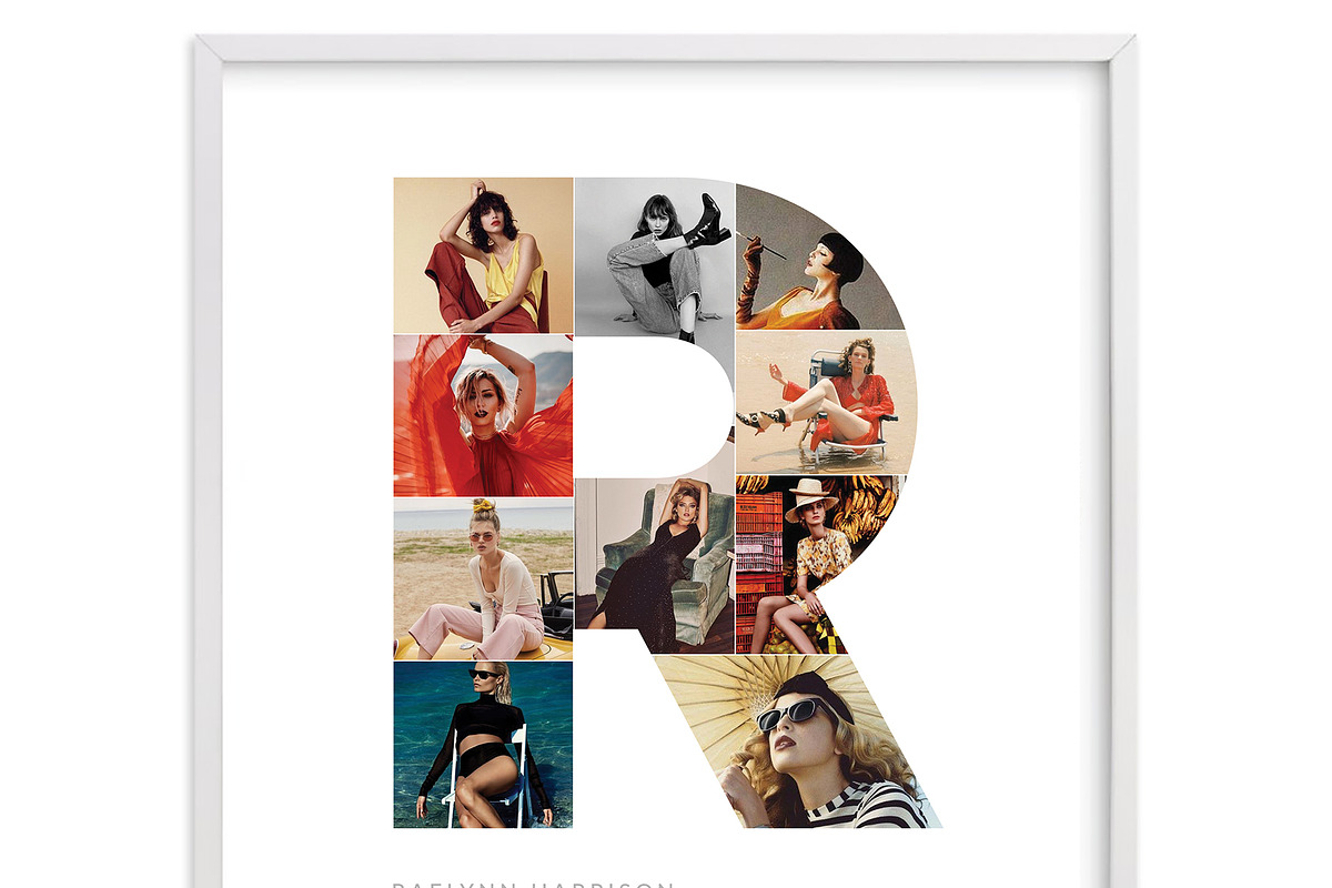 Letter R Photo Collage, a Stationery Template by AIW SOLUTIONS