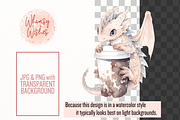 Dragons and Coffee Clip Art, a Food Illustration by Whimsy & Wishes (Thumbnail 8 of 9)