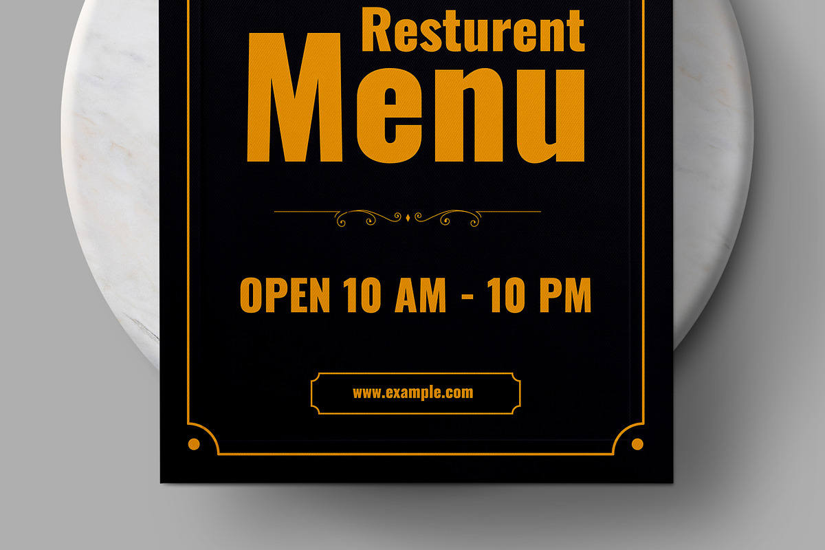 Restaurant Food Menu Layout, a Stationery Template by MightyDesign (Photo 3 of 8)
