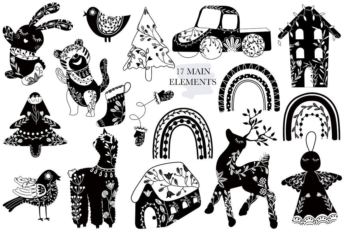 Scandinavian Christmas illustration, an Animal Illustration by Usis (Photo 2 of 16)