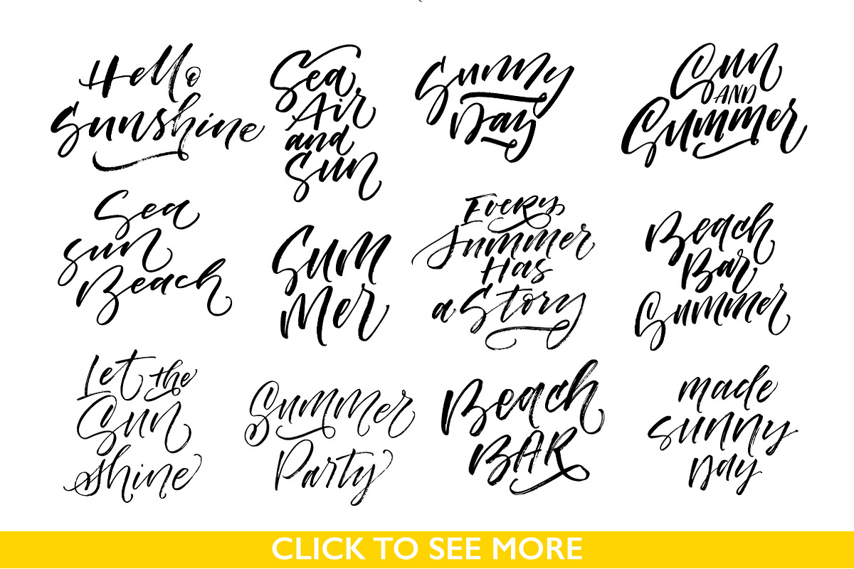 Big Summer Lettering Pack., an Illustration by Asya Mix (Photo 3 of 15)
