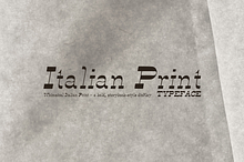 Italian Print - Font