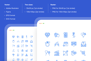 Valentines Duotone Icon Pack