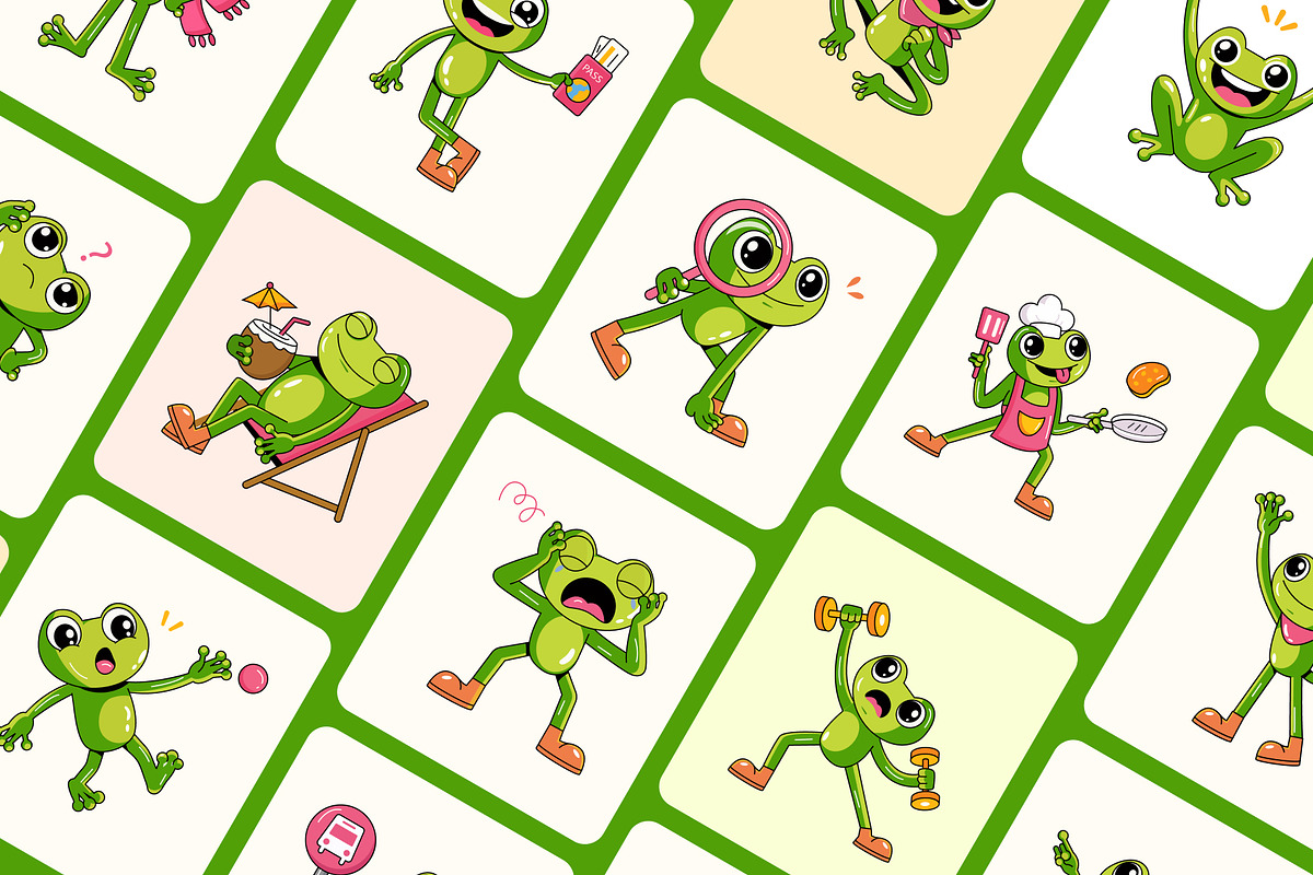 Bundle of Frog Vector Icons, an Emoji Icon by Creative Stall (Photo 8 of 12)