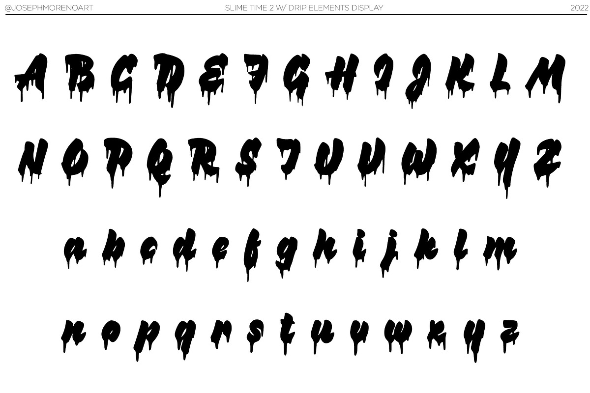 Slime Time 2, a Font by Moreno Art Company (Photo 3 of 7)