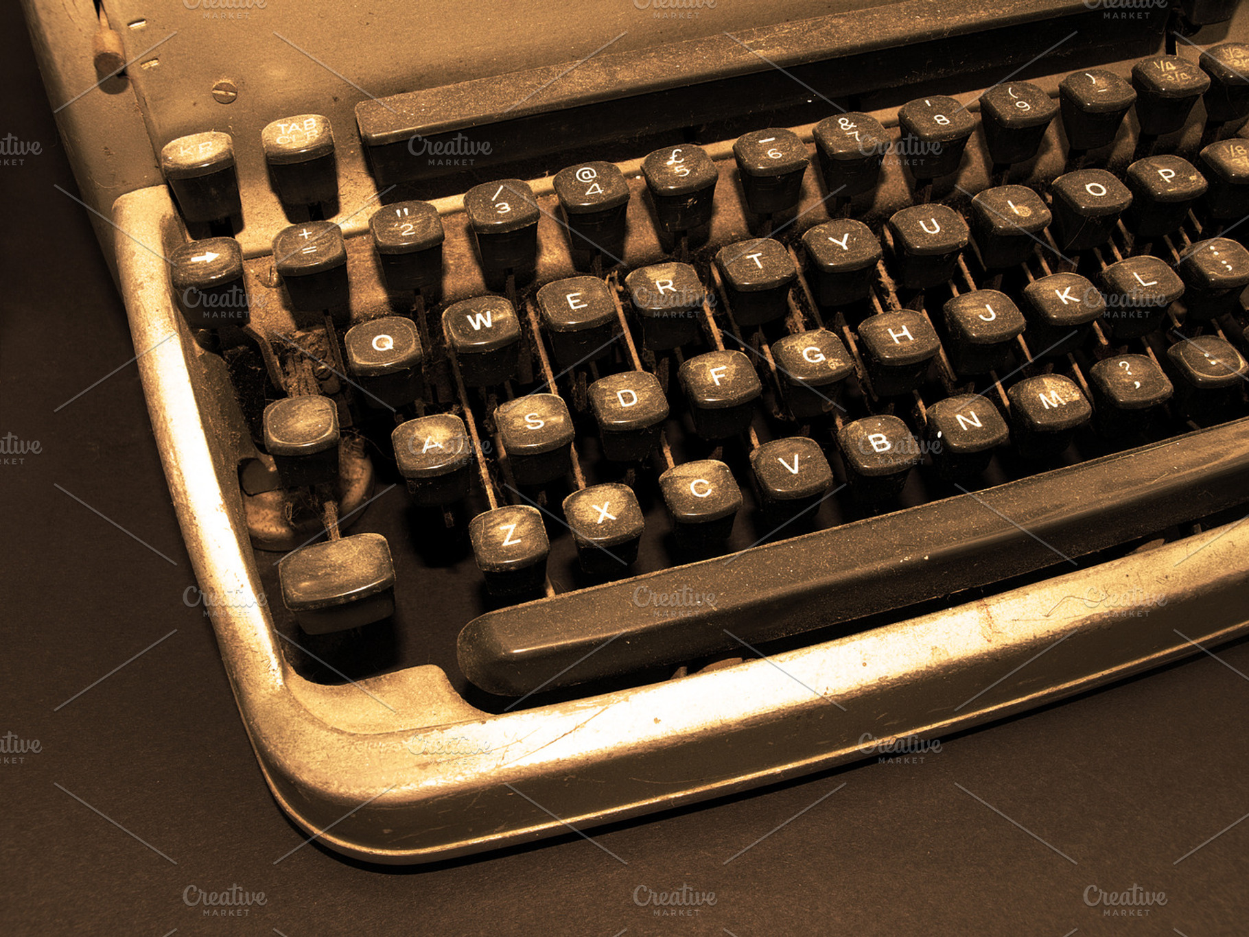 Vintage And Dusty Old Typewriter Featuring Vintage Dusty And Old