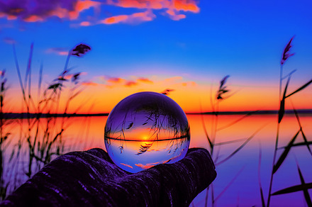 Crystal Ball Sunset, a Wallpaper Photo by Nicole's Captured Moments