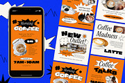 Anti Design Coffee Shop Instagram, a Social Media Template by Aiyari Graphic (Thumbnail 1 of 5)