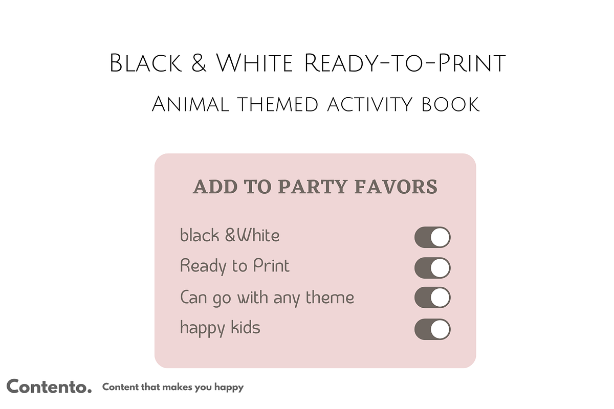 Animals Party Favors Activity Book, a Stationery Template by Contento BH (Photo 1 of 3)