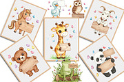 Watercolor Animal Holding A Sign Png, an Illustration by Creative Art (Thumbnail 8 of 10)