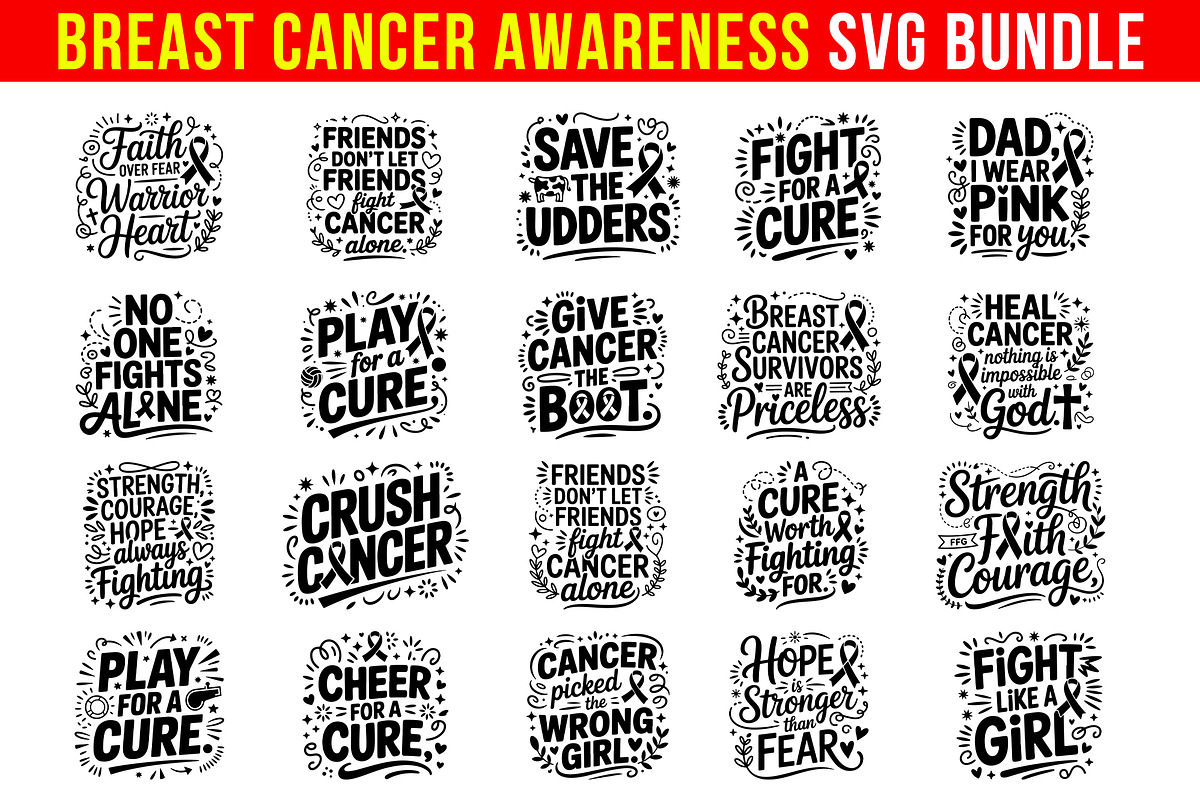 20 Breast Cancer Awareness SVG, an Object Graphic by himelgfx (Photo 1 of 3)