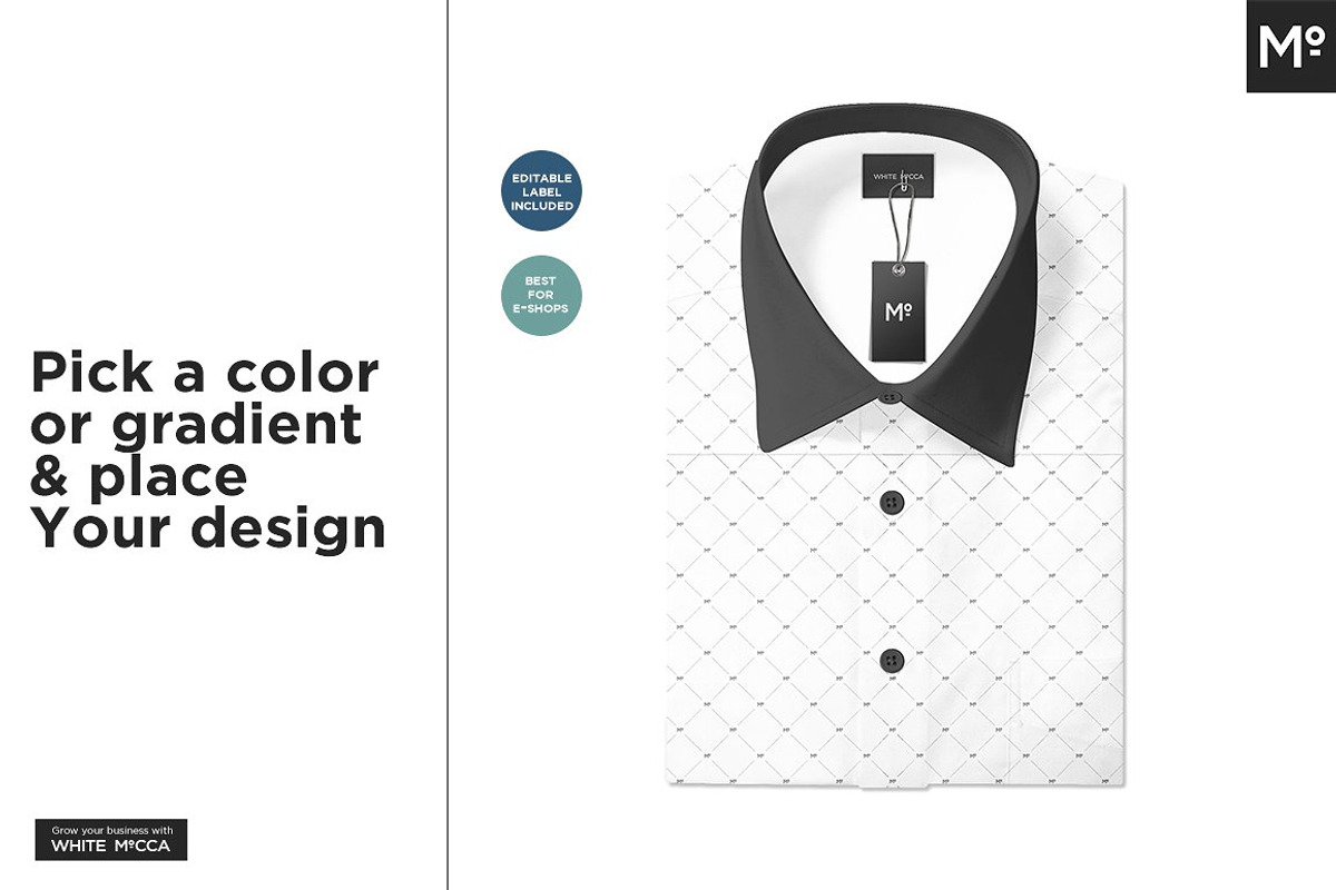 Casual Dress Shirt Mock-ups Set, a Shirt Mockup by Mocca Mockups Store (Photo 4 of 11)