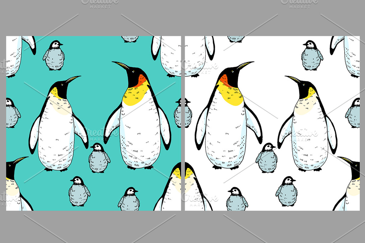 Penguins pattern set, a Pattern Graphic by OKart.studio (Photo 4 of 5)