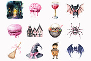 Watercolor Pretty Haunting Clipart, an Illustration by Design Market (Thumbnail 4 of 5)