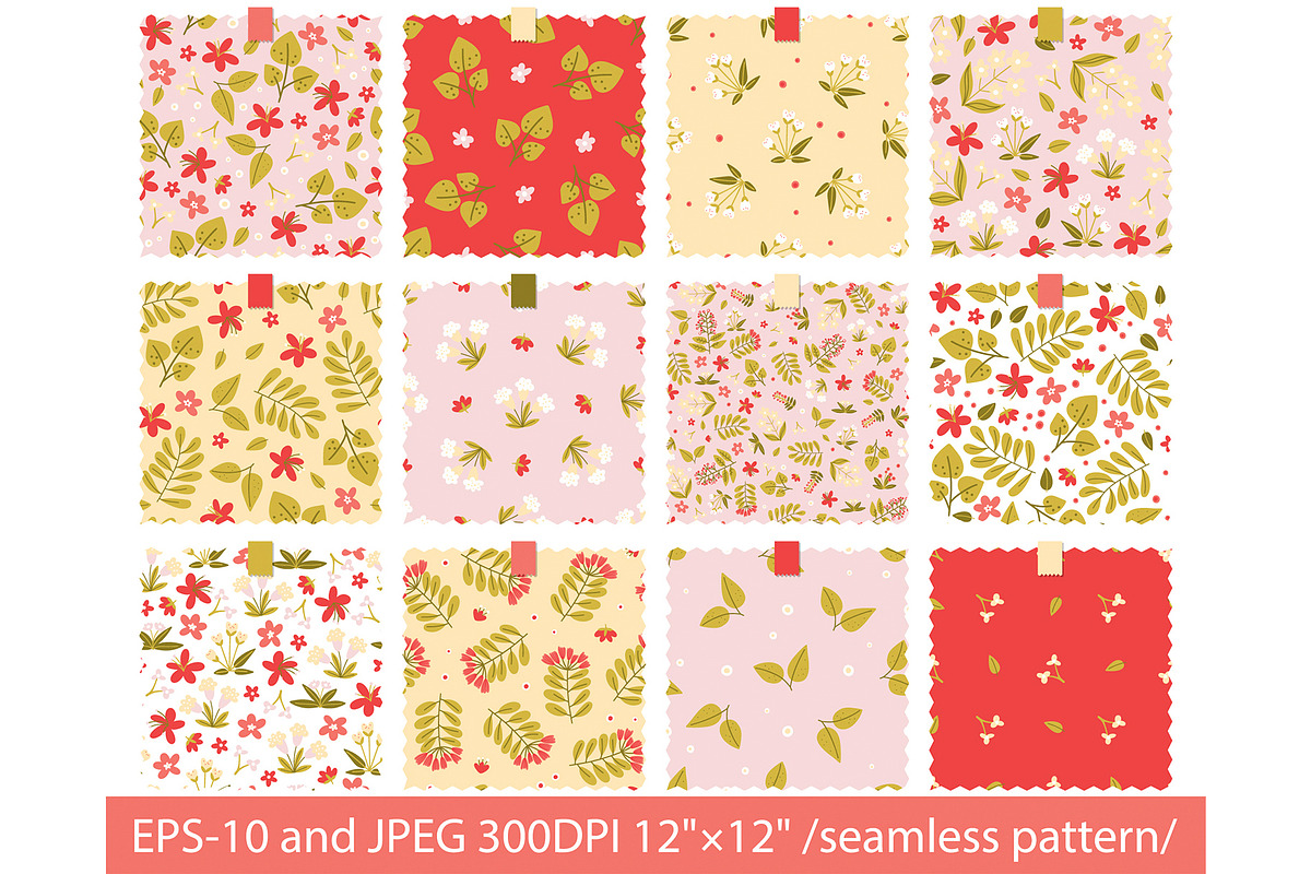Floral patterns, a Pattern Graphic by rosypatterns (Photo 2 of 4)