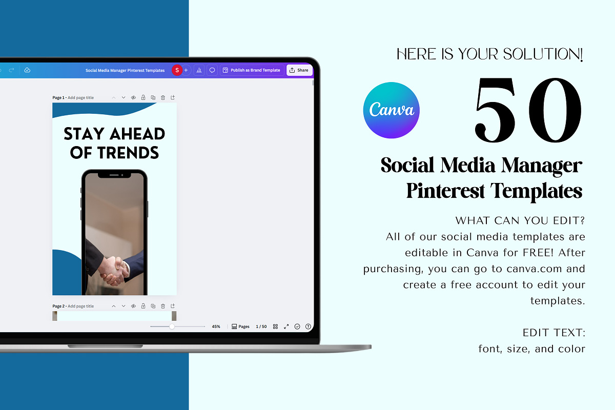 Social Media Pinterest Template preview 5