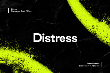 Distress - Damaged Text Effect, a Texture Graphic by Studio 2am