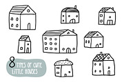 Little Houses ♥ Vector set, an Illustration by Zhe Vasylieva (Thumbnail 2 of 4)