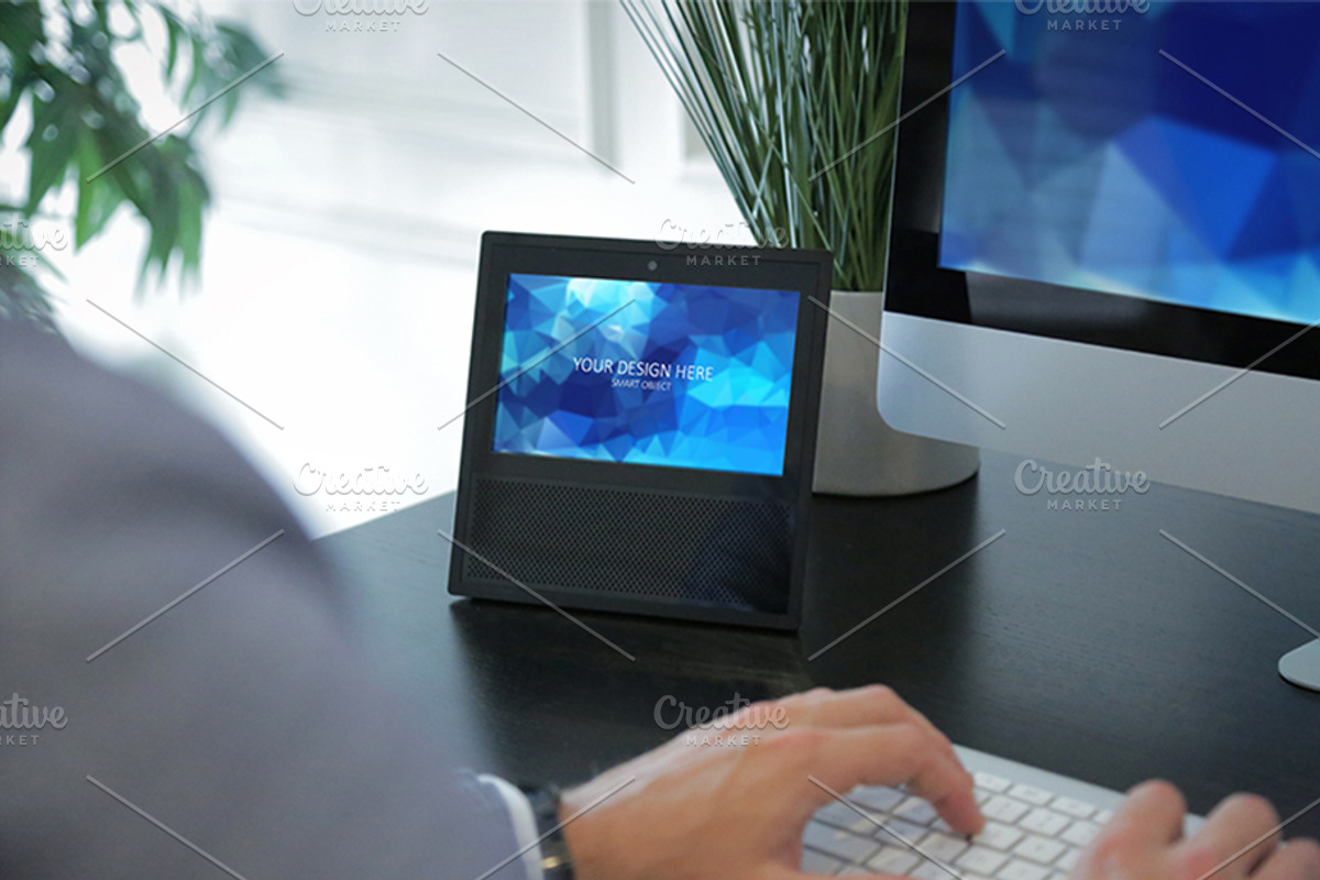 Echo Show Workstation PSD Mockups, an iPhone Mockup by Shop Mockpro (Photo 13 of 19)