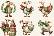 Whimsical Geese Clipart Bundle, an Illustration by DreamCafeArt (Thumbnail 3 of 7)