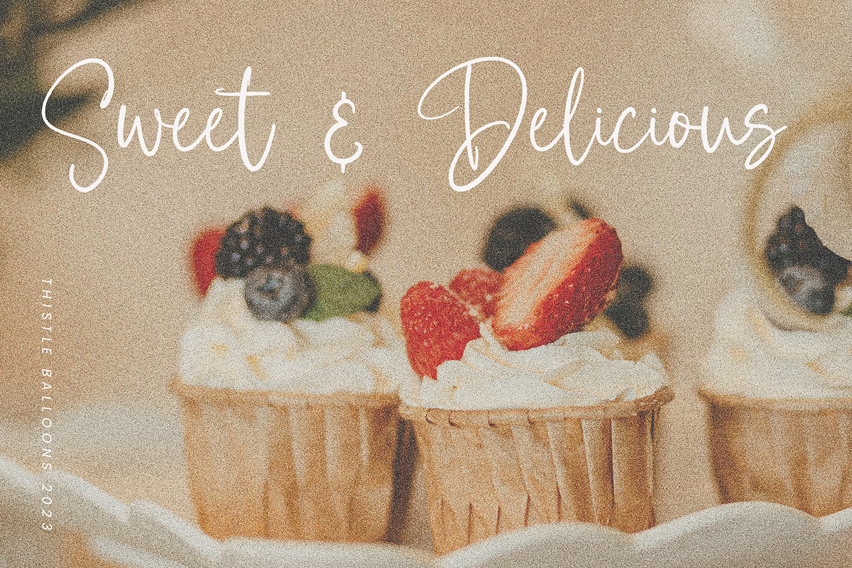 Thistle Balloons, a Script Font by Ditatype (Photo 5 of 10)