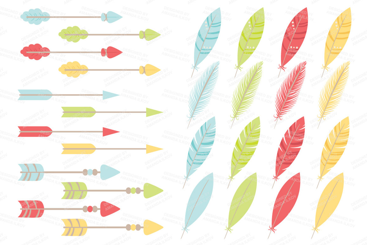 Spring Tribal Vectors & Clipart, an Illustration by Amanda Ilkov (Photo 4 of 4)