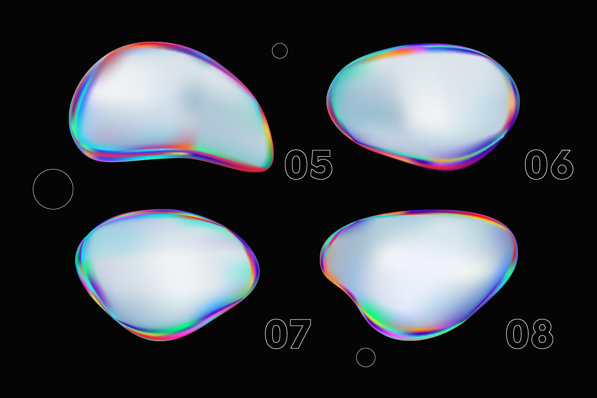 Holographic rainbow bubbles, an Object Graphic by MaximGertsen (Photo 3 of 7)