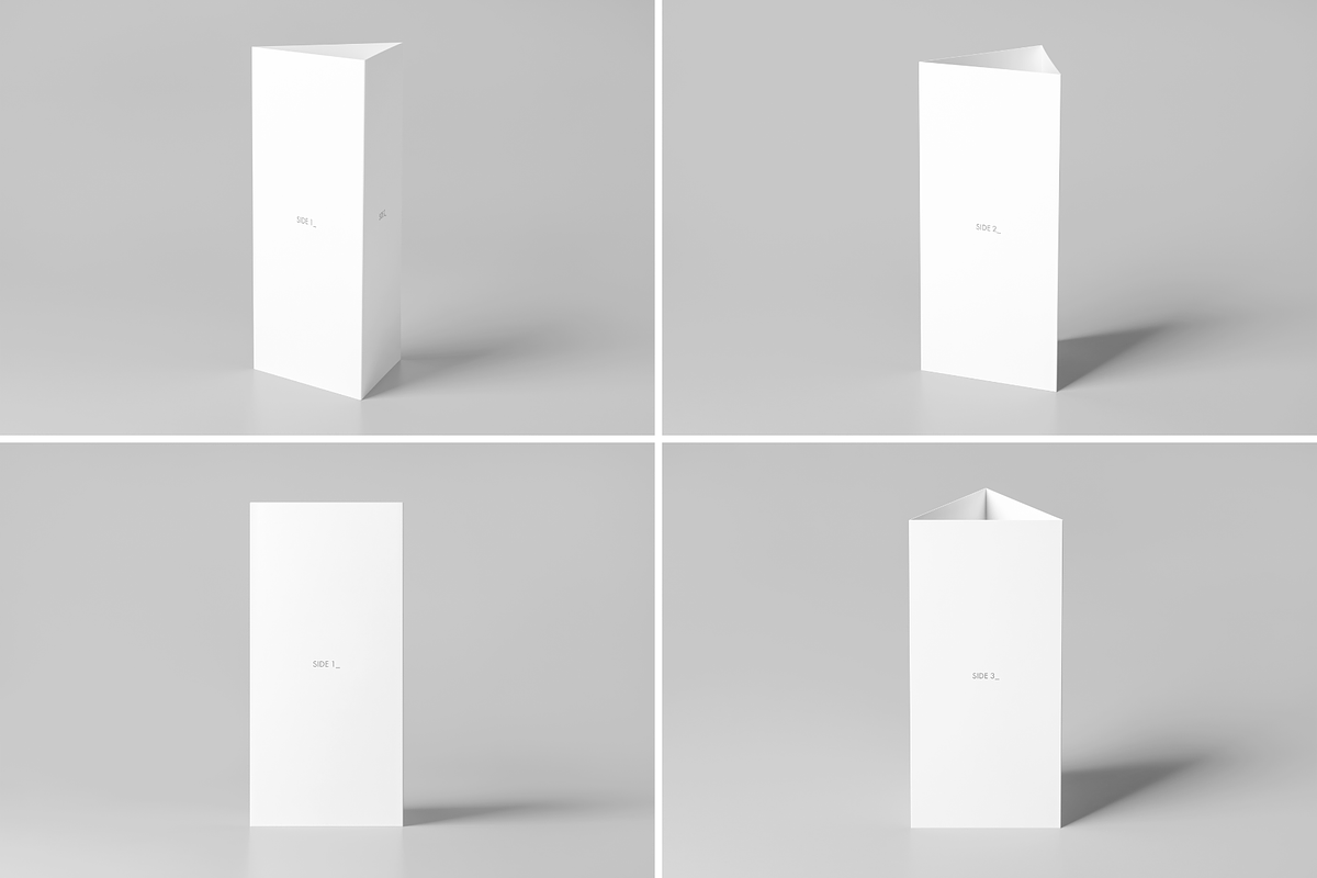Triangle DL Brochure Stand Mock-up, an Advertising Mockup by BLISS DESIGN (Photo 2 of 5)