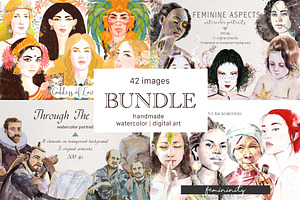 Watercolor Portrait Bundle