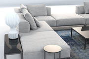 B&B Italia Michel Effe Sofa, a Furniture 3D Model by NOMODOL (Thumbnail 5 of 7)