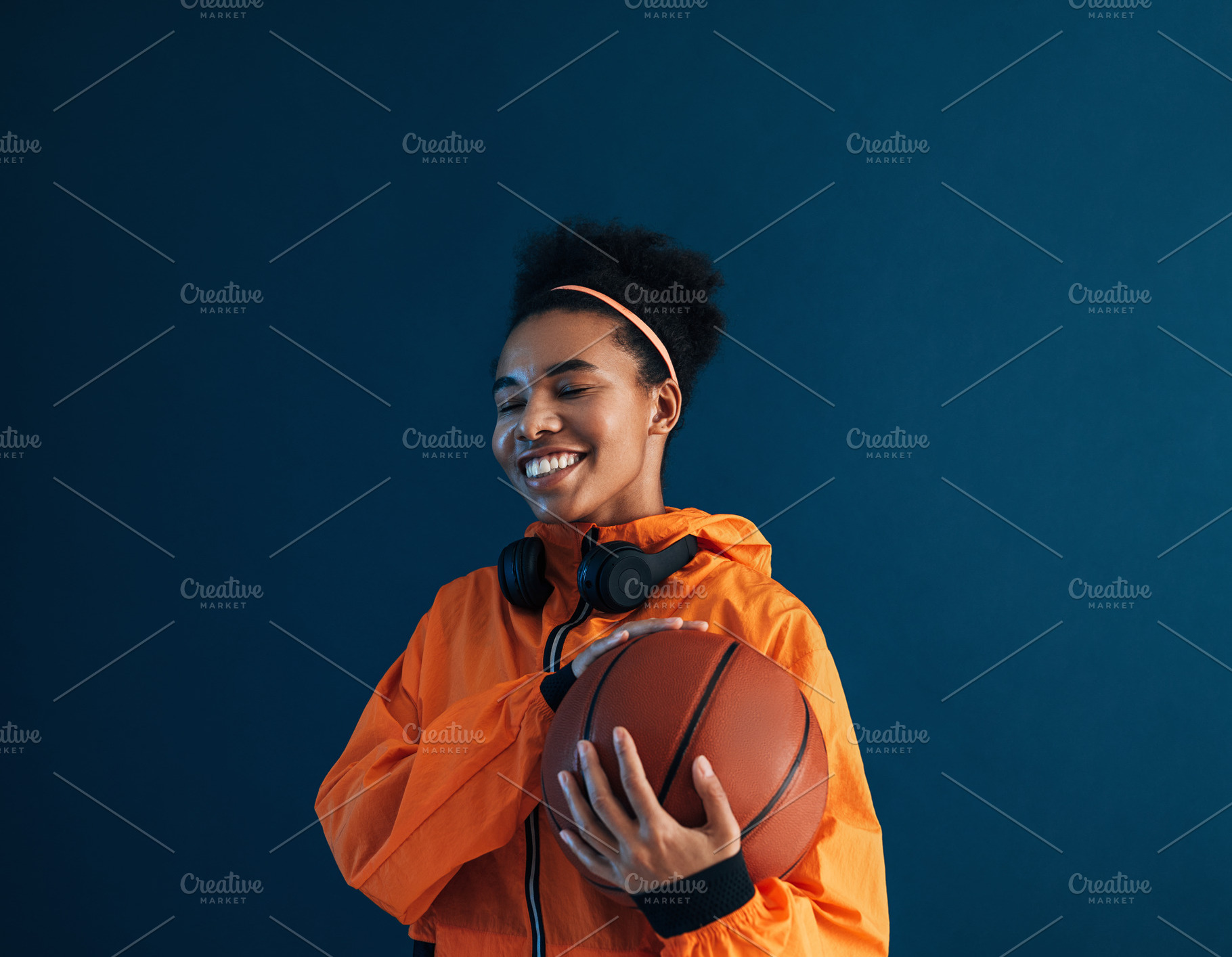 Happy sportswoman with closed eyes, a Sports & Recreation Photo by Artem Varnitsin
