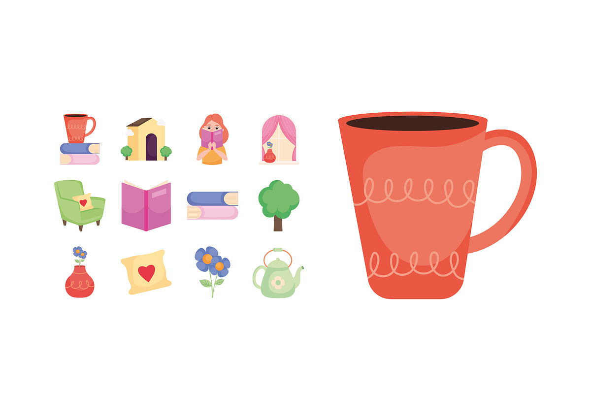 Cozy Home Illustrations Set