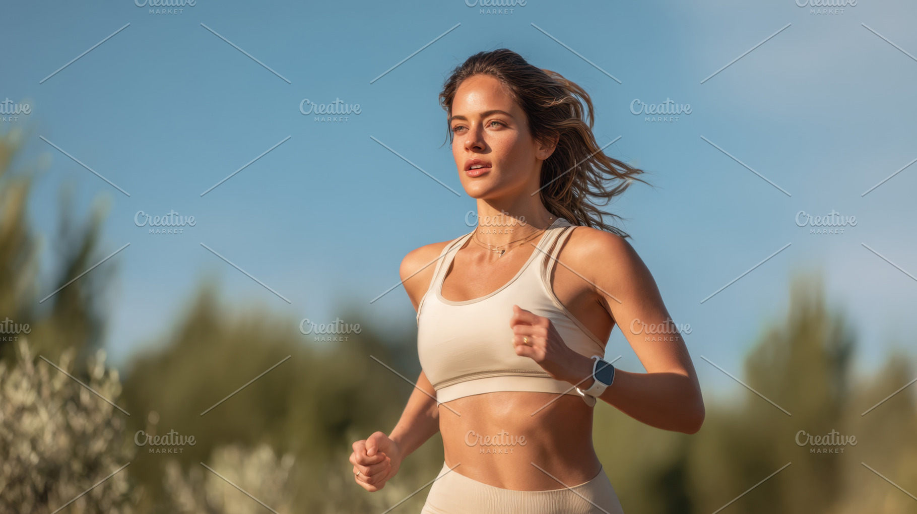 Woman runs in a park during the day, a Photo by Beautiful things