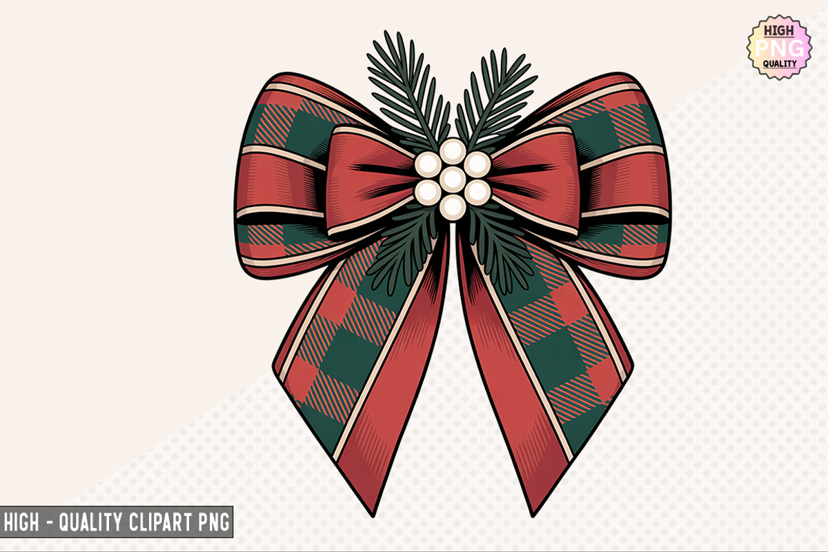 Coquette Christmas Bow Clipart PNG, a Graphic by crative8112 (Photo 7 of 9)