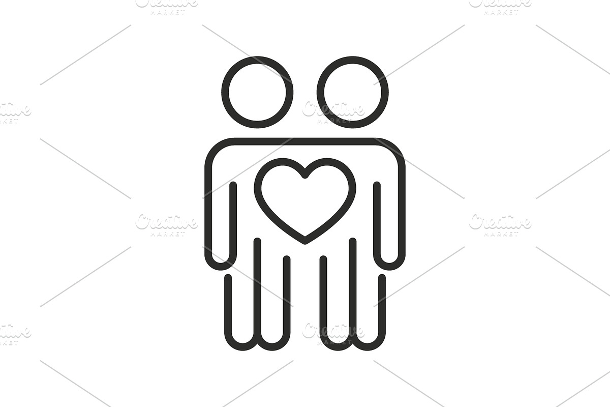 community relationship kindness icon, an Outline Icon by 007NATALIIA